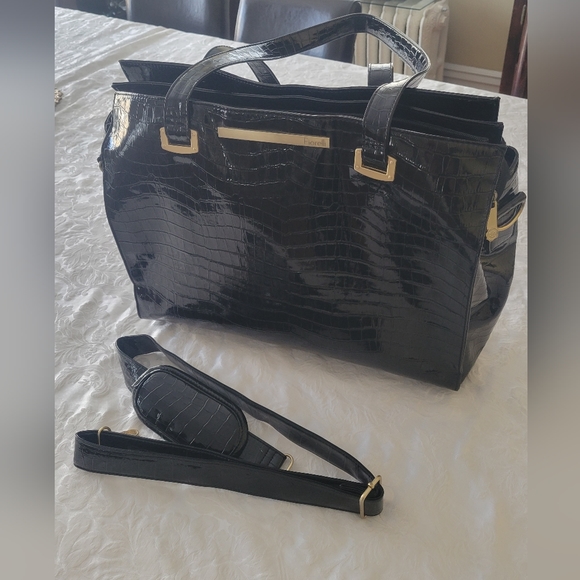 Patent leather look tote bag - Picture 2 of 6